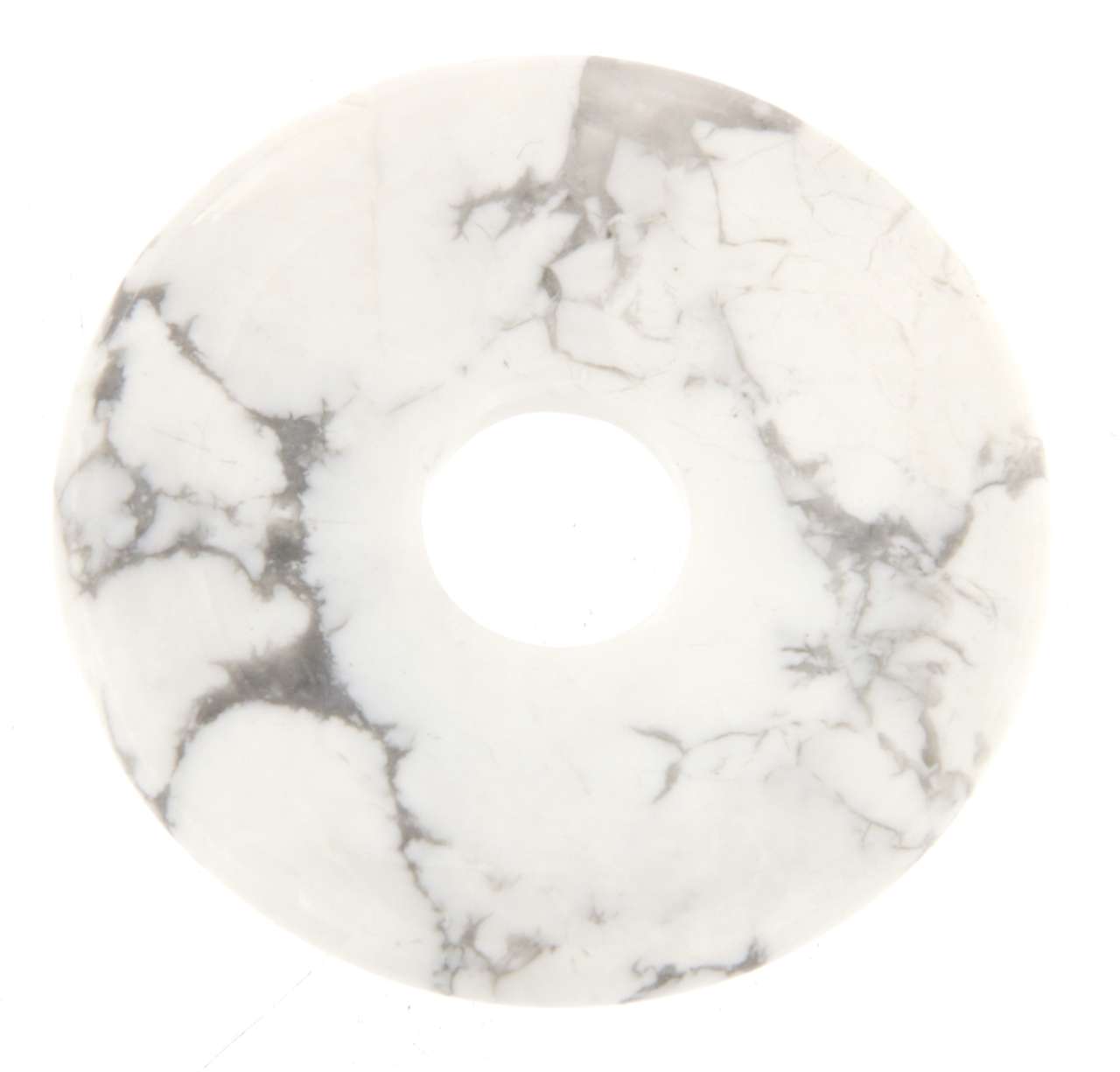 Magnesit Donut - PI Scheibe - Edelstein Schmuck Ketten Anhänger 30mm - A Qualität #6121