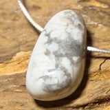 Colgante de magnesita, piedra tamboreada, joya, cadena - Calidad A #6512