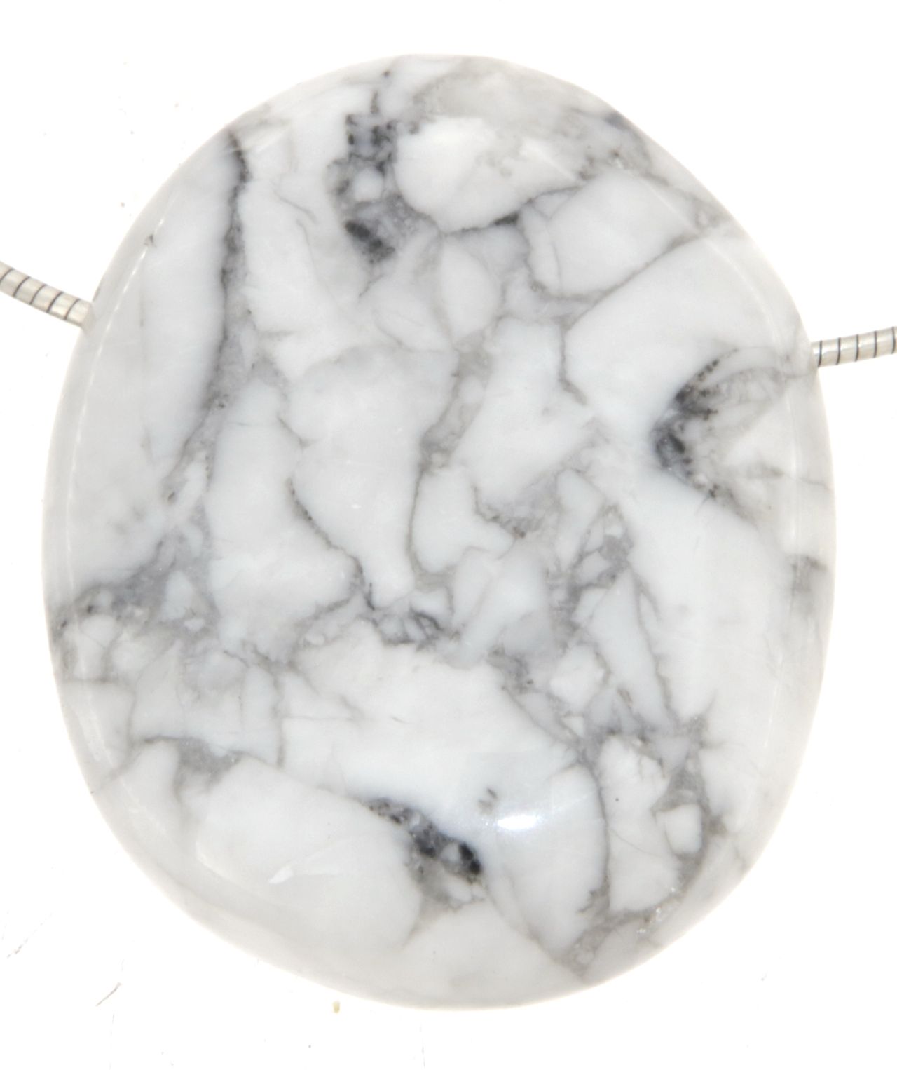 Magnesit Trommelstein Edelstein Scheibenstein Schmuck Ketten Anhänger - A Qualität #6276