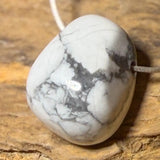 Colgante de magnesita, piedra de tambor, gema, joya, cadena - Calidad A #6028