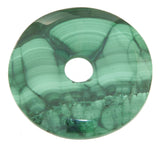 Malachit Donut - PI Scheibe - Edelstein Schmuck Ketten Anhänger 40mm - A Qualität #6328