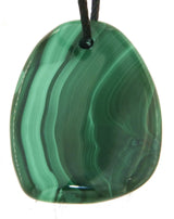 Malachit Trommelstein Schmuck Ketten Anhänger - Edelstein A Qualität #6015