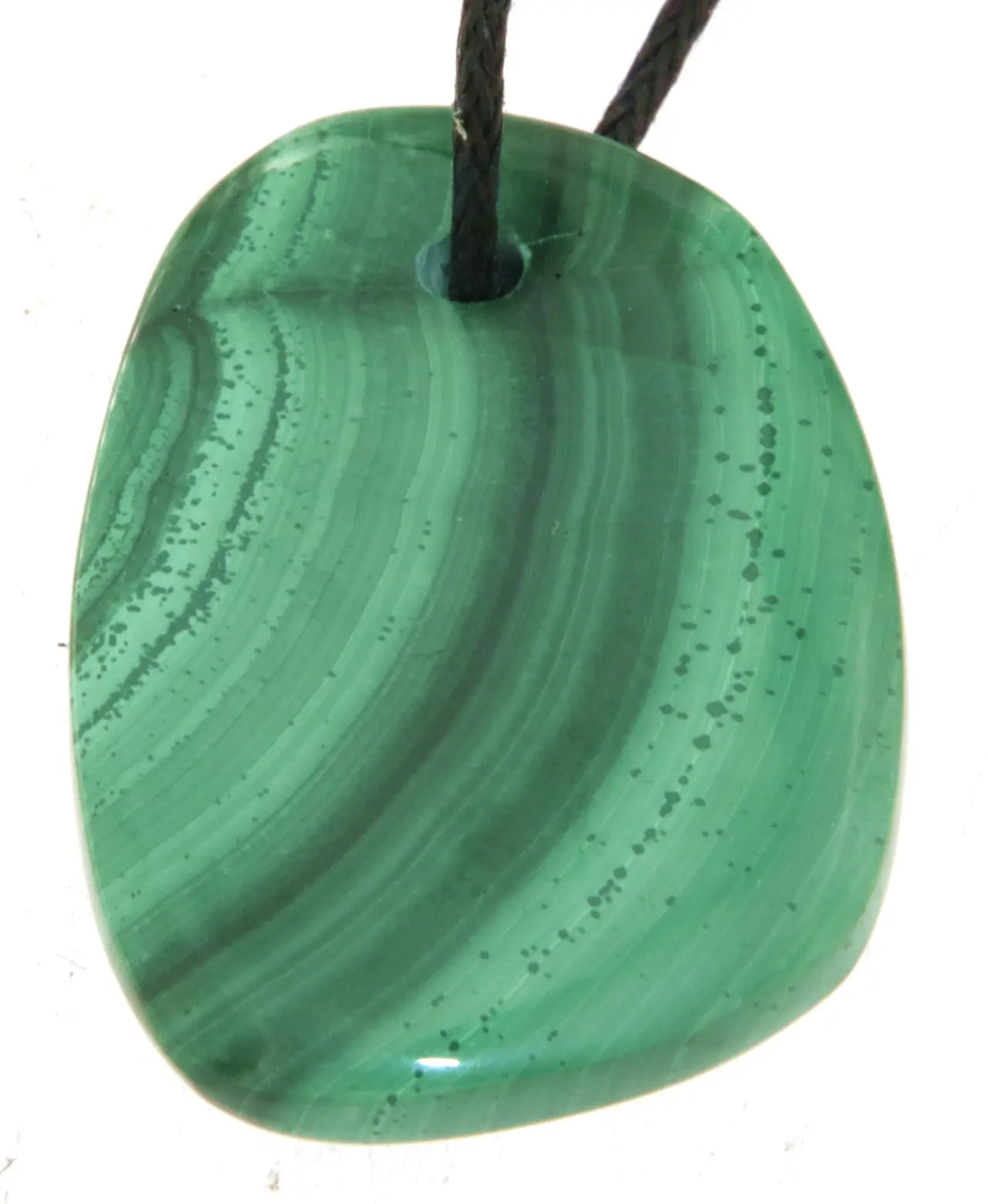 Malachit Trommelstein Schmuck Ketten Anhänger - Edelstein A Qualität #6013