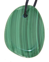 Malachit Trommelstein Schmuck Ketten Anhänger - Edelstein A Qualität #6014