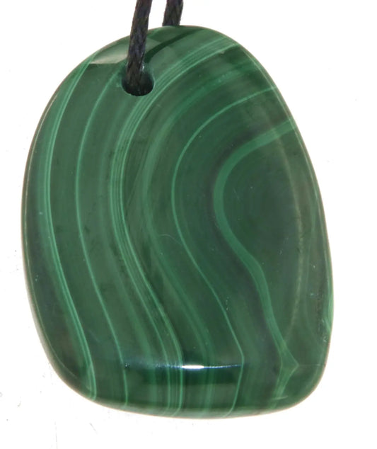 Malachit Trommelstein Schmuck Anhänger - Edelstein A Qualität #6017