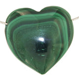 Malachit Herz Trommelstein Edelstein Schmuck Ketten Anhänger - A Qualität #1832