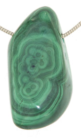 Malachit Trommelstein Edelstein Schmuck Ketten Anhänger - A Qualität #5438