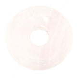 rosa Calcit - Mangano Donut - PI Scheibe - Edelstein Schmuck Ketten Anhänger 30mm - A Qualität #6365