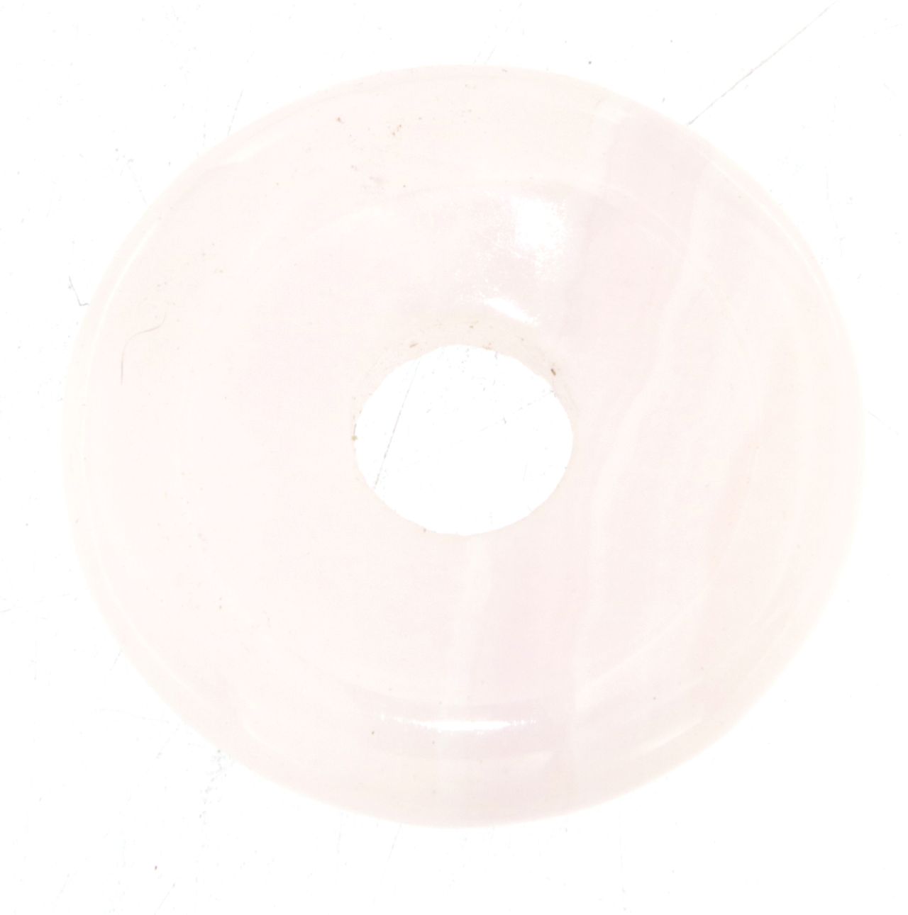 rosa Calcit - Mangano Donut - PI Scheibe - Edelstein Schmuck Ketten Anhänger 30mm - A Qualität #6365
