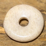 Mondstein Donut - PI Scheibe - Edelstein Schmuck Ketten Anhänger 30mm - seelensteinchen #6349