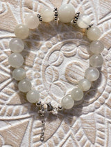 Piedra lunar - Pulsera de piedras preciosas - Pulsera de gemas - Joyas de plata 925 - Calidad A - #5772