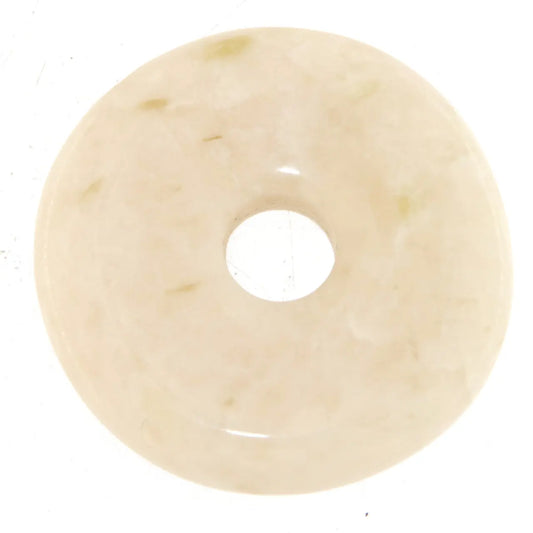 Mondstein Donut - PI Scheibe - Edelstein Schmuck Ketten Anhänger 30mm - seelensteinchen #6349