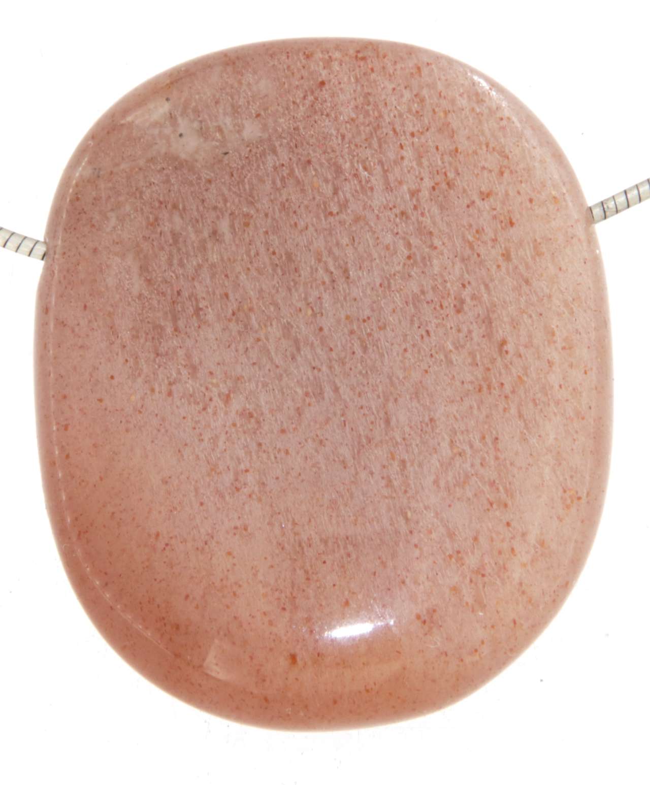 Mondstein Trommelstein Edelstein Schmuck Ketten Anhänger - A Qualität #7006