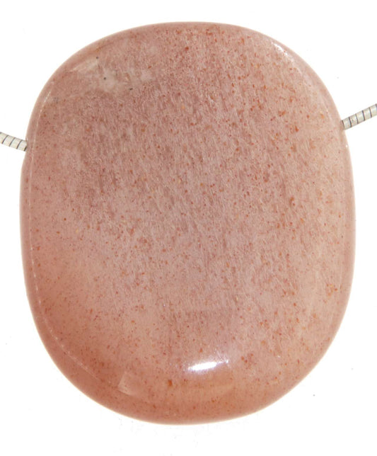 Mondstein Trommelstein Edelstein Schmuck Ketten Anhänger - A Qualität #7006