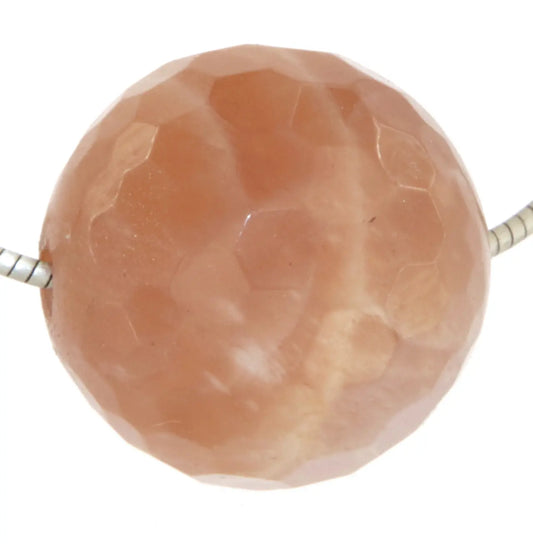 Mondstein facettiert Kugel 17mm Schmuck Anhänger - Edelstein A Qualität #7326 - seelensteinchen