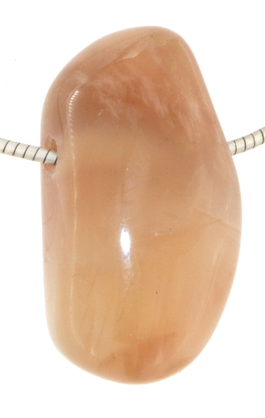 Mondstein Trommelstein Edelstein Schmuck Ketten Anhänger - A Qualität #7330
