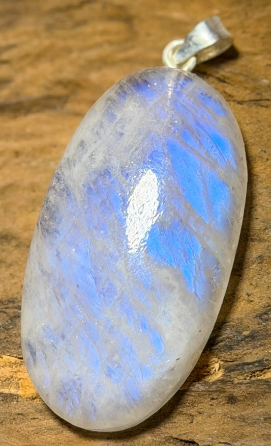 Regenbogenmondstein Edelstein Schmuck Ketten Anhänger A Qualität - 925er Silber #7455 - seelensteinchen