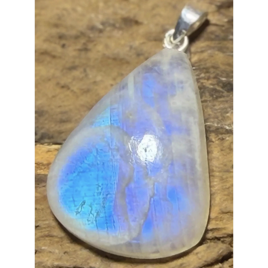 Regenbogenmondstein Edelstein Schmuck Ketten Anhänger A Qualität - 925er Silber #7465 - seelensteinchen