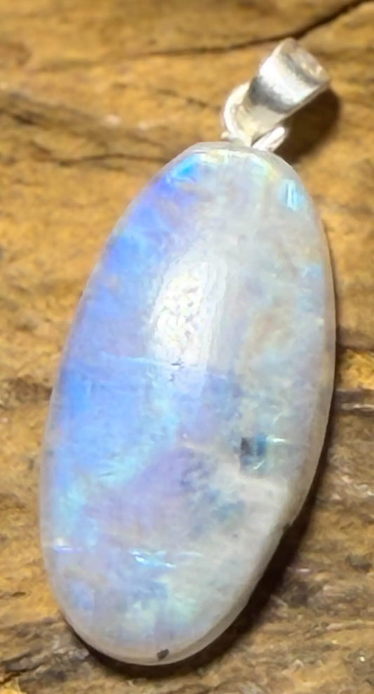 Regenbogenmondstein Edelstein Schmuck Ketten Anhänger A Qualität - 925er Silber #7467 - seelensteinchen