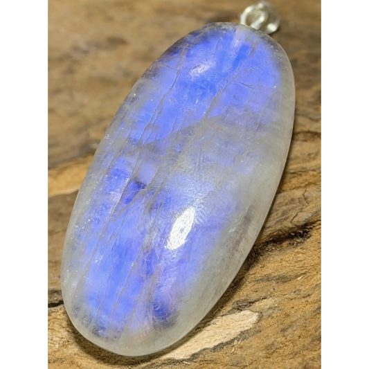 Regenbogenmondstein Edelstein Schmuck Ketten Anhänger A Qualität - 925er Silber #7464 - seelensteinchen