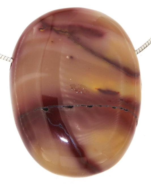 Mookait Trommelstein Edelstein Schmuck Ketten Anhänger - A Qualität #5915