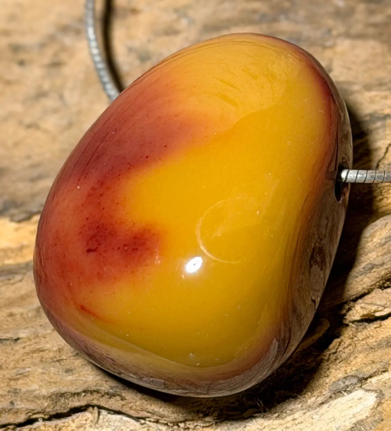 Mookait Trommelstein Edelstein Schmuck Ketten Anhänger - A Qualität #5369 - seelensteinchen