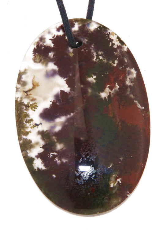 Moosachat - Achat Cabochon Edelstein Schmuck Anhänger - AA Qualität #6829