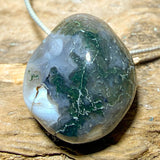 Moosachat Trommelstein Edelstein Schmuck Ketten Anhänger - A Qualität #5889 - seelensteinchen