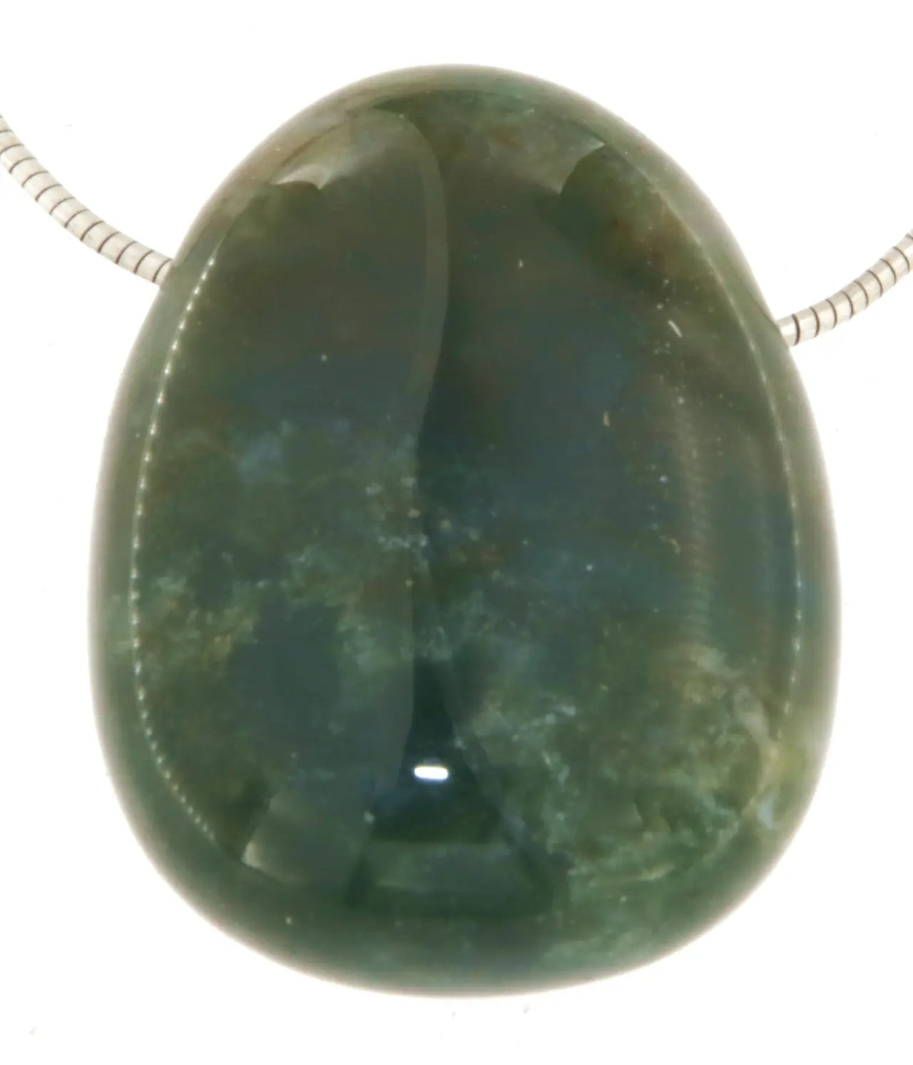 Moosachat - Achat Trommelstein Edelstein Schmuck Ketten Anhänger - A Qualität #4020