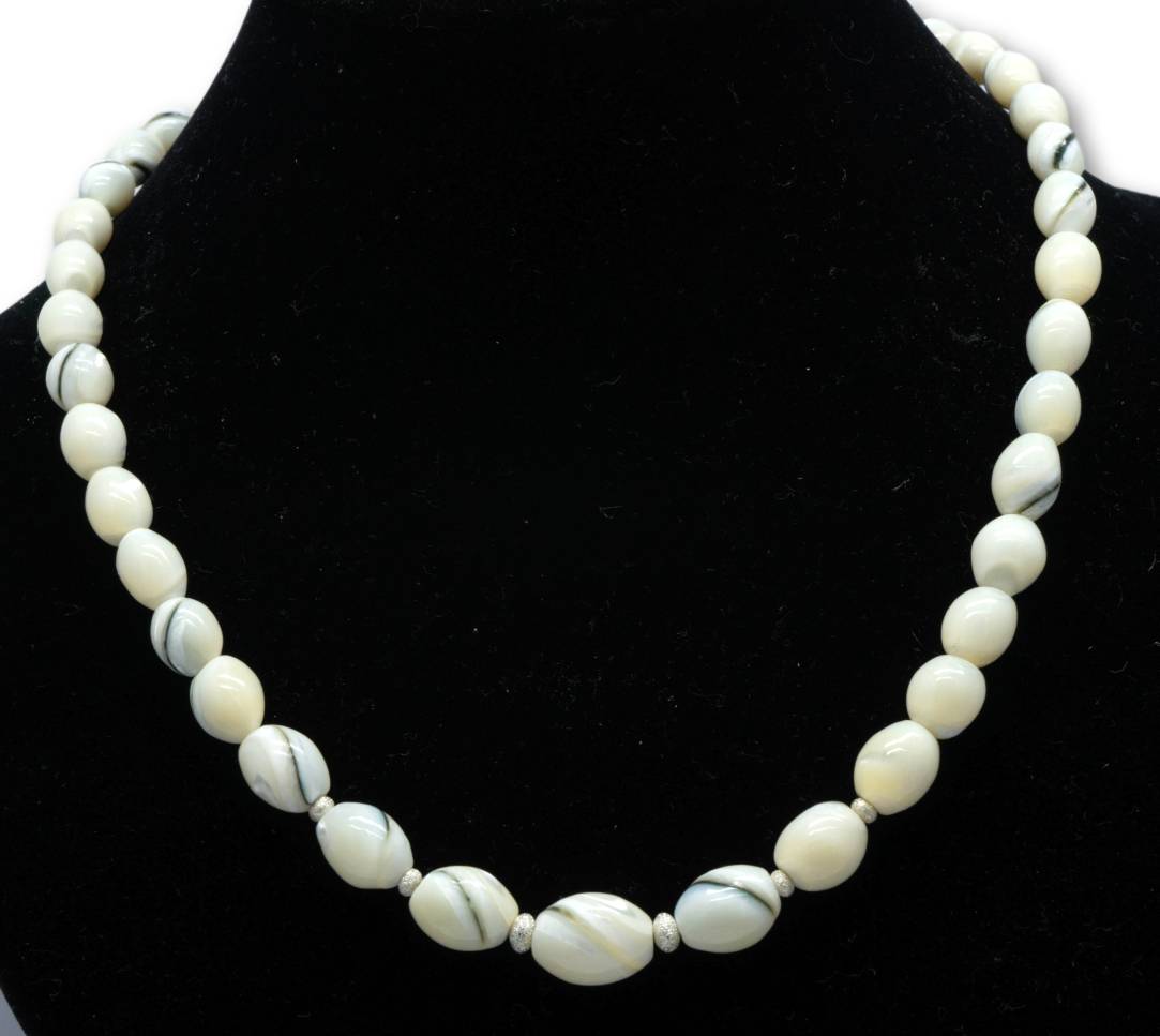 Muschel Kette - Collier - 925er Silber Schmuck #5302
