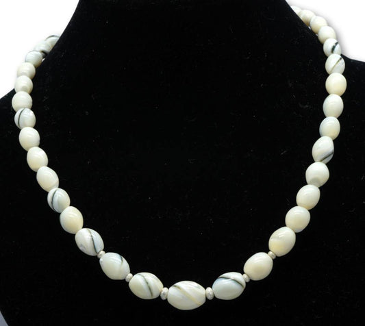 Muschel Kette - Collier - 925er Silber Schmuck #5302