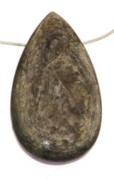 XL Muscovita Rodado Gema Joyas Colgante de Cadena - Calidad A #0480