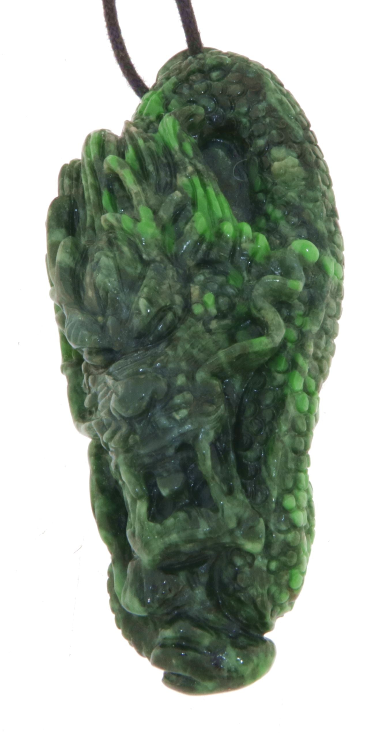 Maw-Sit-Sit Anhänger Drache - handgeschnitzt - Edelstein Schmuck Ketten Anhänger - A Qualität #7304