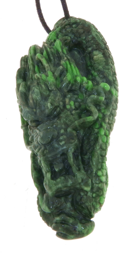 Maw-Sit-Sit Anhänger Drache - handgeschnitzt - Edelstein Schmuck Ketten Anhänger - A Qualität #7304