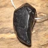 schwarzer Obsidian Rohstein Trommelstein Edelstein Schmuck Ketten Anhänger - AA Qualität #7346 - seelensteinchen