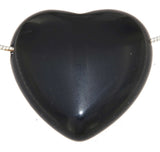 Black Obsidian Heart - Tumbled Stone Jewelry Necklace Pendant - Gemstone A Quality #6920