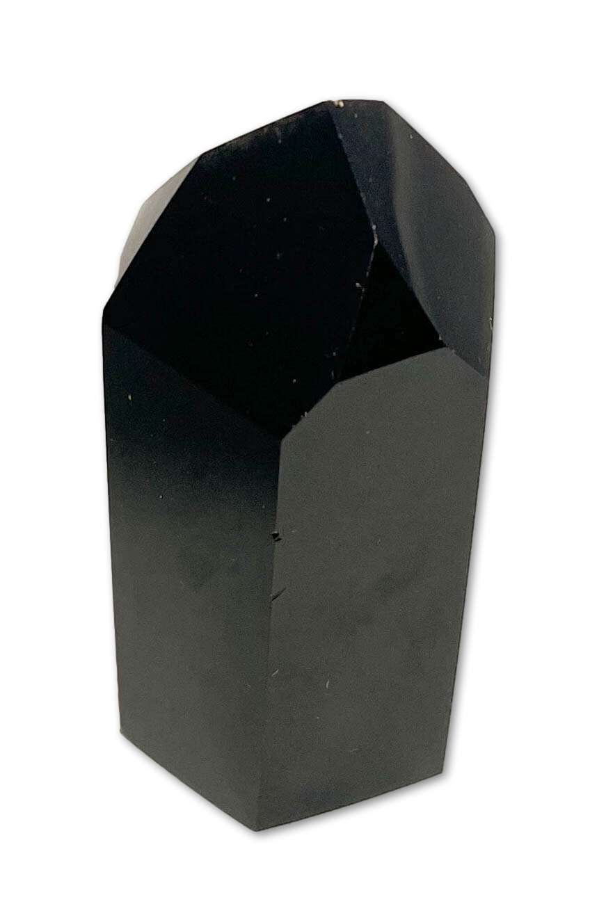 schwarzer Obsidian Obelisk 6,5cm - poliert - Edelstein - Mineralien #6569