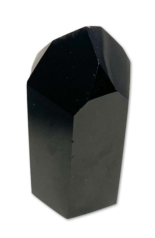 schwarzer Obsidian Obelisk 6,5cm - poliert - Edelstein - Mineralien #6569