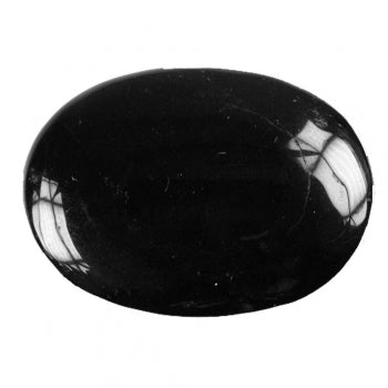schwarzer Obsidian Seifenstein - Auflagestein - Edelstein - Handschmeichler - A Qualität XL 6x4x2cm