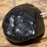 Obsidiana negra, piedra en bruto, piedra pulida, gema, joya, colgante de collar - Calidad AA #7346 - seelensteinchen