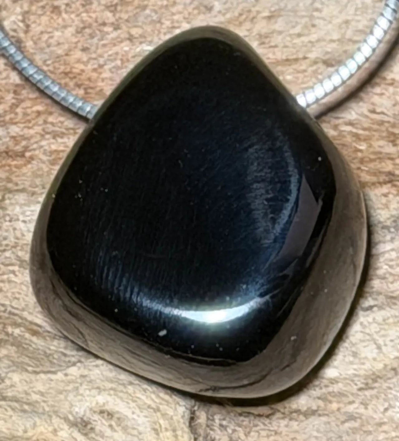 Onyx -Trommelstein Edelstein Schmuck Ketten Anhänger - A Qualität #6766