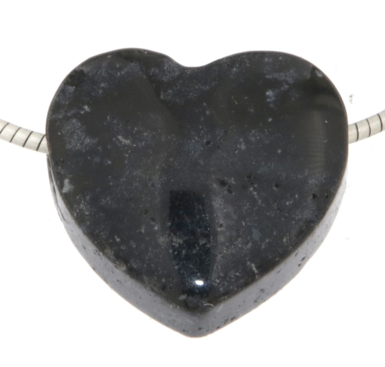 Onyx Herz - Trommelstein Schmuck Ketten Anhänger - Edelstein A Qualität #7226