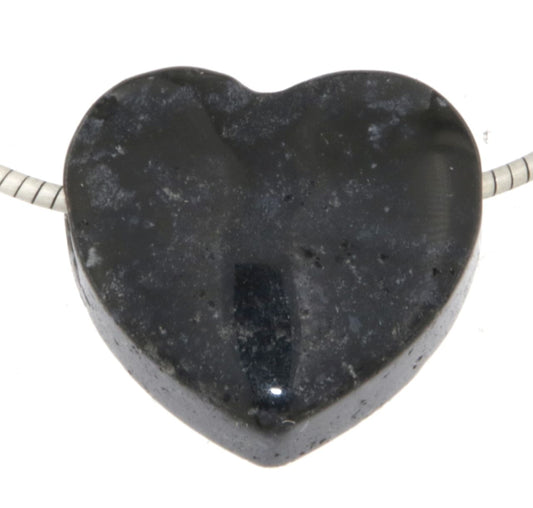 Onyx Herz - Trommelstein Schmuck Ketten Anhänger - Edelstein A Qualität #7226