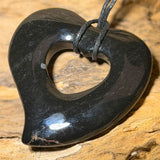 Onyx Herz Trommelstein Schmuck Ketten Anhänger - A Qualität #8101