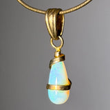 Australian Opal Gemstone Jewelry Pendant Gold Plated A Quality - 925 Sterling Silver #5657
