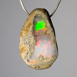 Natural Look - Äthiopischer Welo Opal - Trommelstein Edelstein Schmuck Ketten Anhänger A Qualität #7202