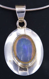 Edelstein Schmuck Ketten Anhänger mit Welo Opal A Qualität - 925er Silber #6131