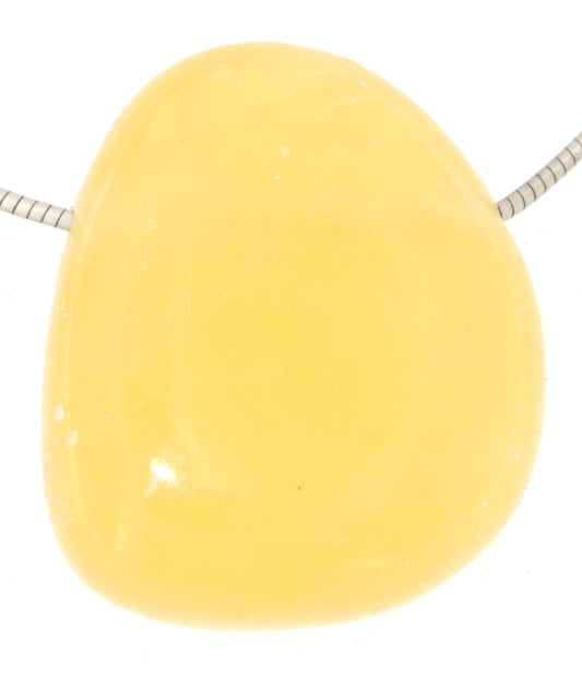 Orangencalcit Trommelstein Edelstein Schmuck Ketten Anhänger - A Qualität #0071