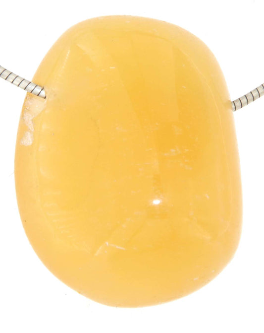 edler Orangencalcit Trommelstein Edelstein Schmuck Anhänger - A Qualität #5514