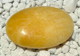 Calcita Naranja - Esteatita de Calcita - Piedra de palma - Piedra de carga - Piedra de masaje - Gema - pulida #6875